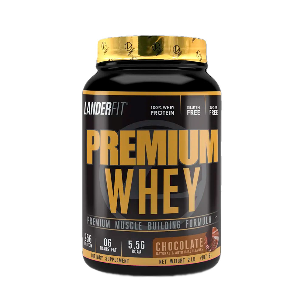 Proteína Whey Landerfit Premium Chocolate 2lb 907g