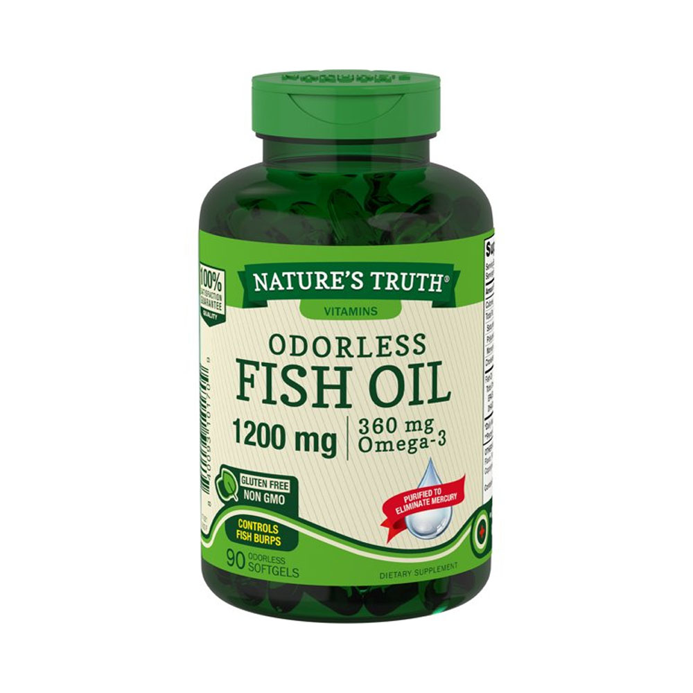 Odorless Fish Oil Nature's Truth 1200mg 90 Softgels