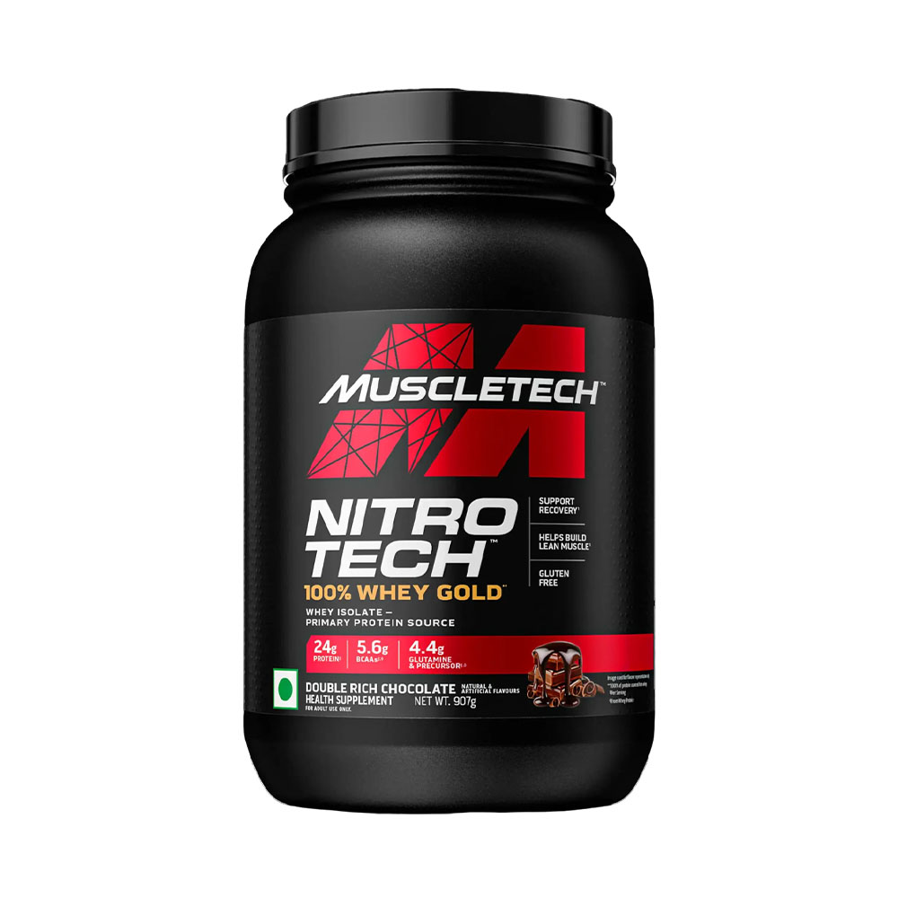 PROTEINA MUSCLETECH NITRO TECH WHEY GOLD DOUBLE RICH CHOCOLATE 921GR
