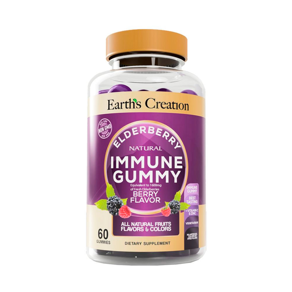 Immune Gummy Earth's Creation Elderberry 60 Gummies