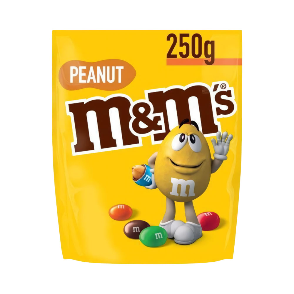 CHOCOLATE M&M PEANUT POUCH 250GR