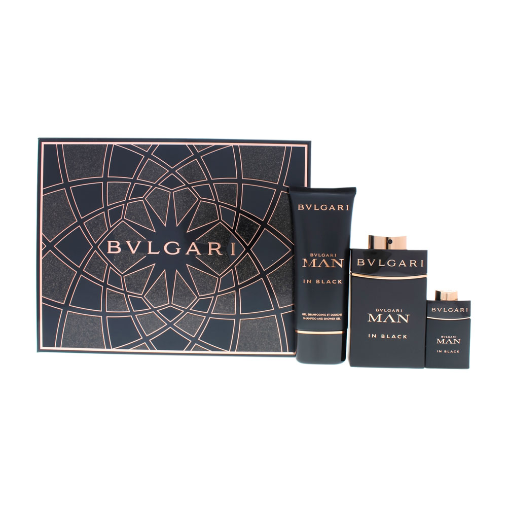Kit Bvlgari Man In Black Shower gel 100ml + Eau de Parfum 100ml + mini 15ml
