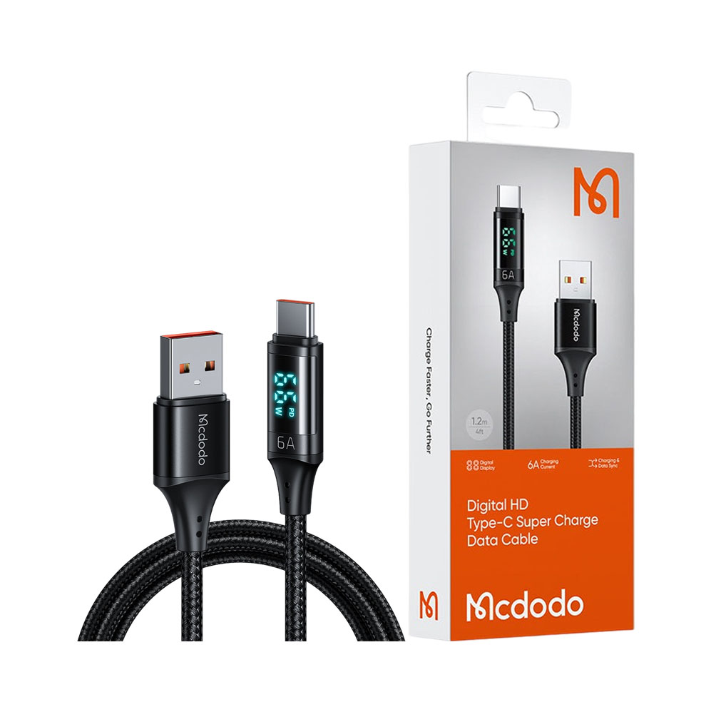 CABLE MCDODO CA-1080 USB-A A USB-C 1.2M NEGRO