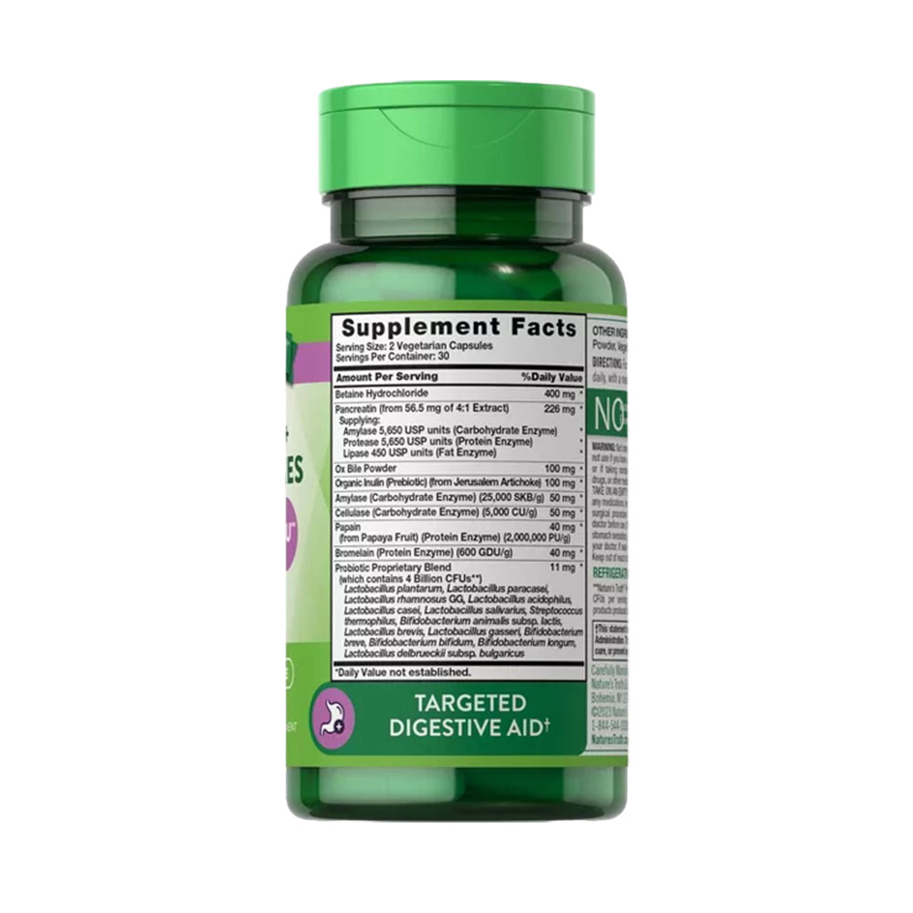 Probiotic + Enzymes Nature's Truth 60 capsulas