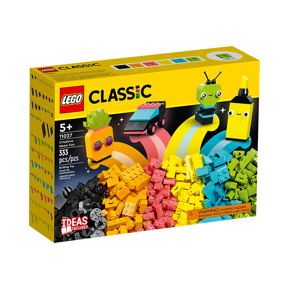 JOGO DE CONSTRUÇÃO LEGO CLASSIC CREATIVE NEÓN FUN 11027 333 PEÇAS