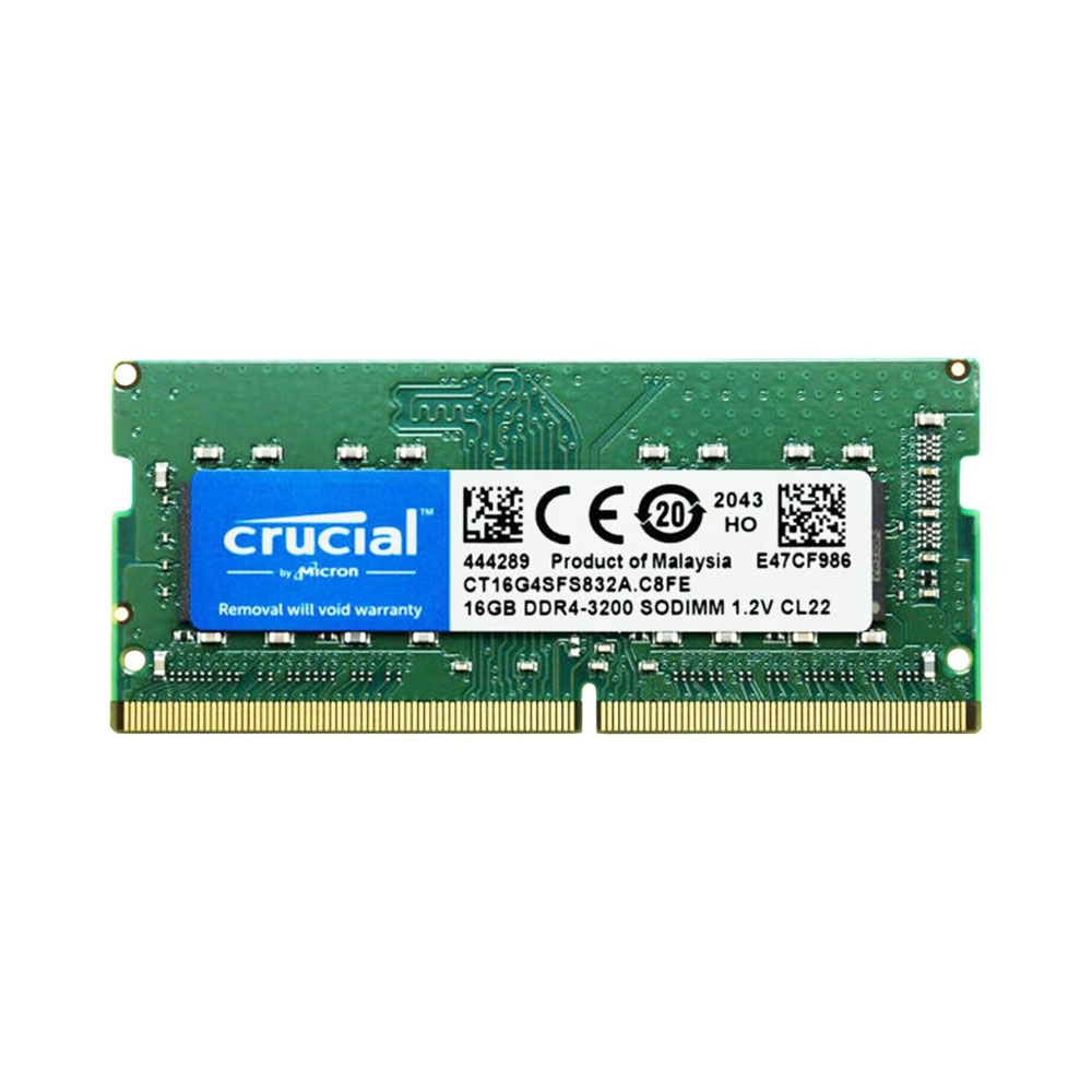 MEMÓRIA CRUCIAL CT16G4SFSFS8 16GB 3200 DDR4 PARA NOTEBOOK