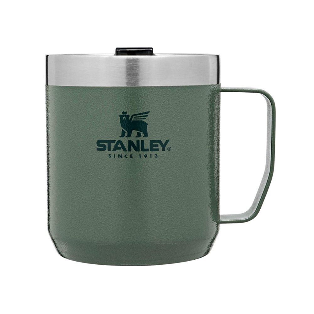 Taza Stanley Classic Legendary Camp Mug c/ Tapa Verde 354ml