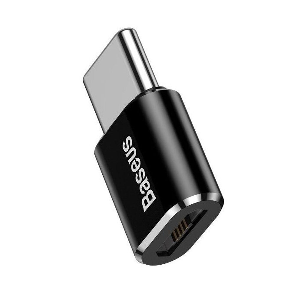 ADAPTADOR BASEUS CAMOTG-01 MICRO USB A USB-C NEGRO
