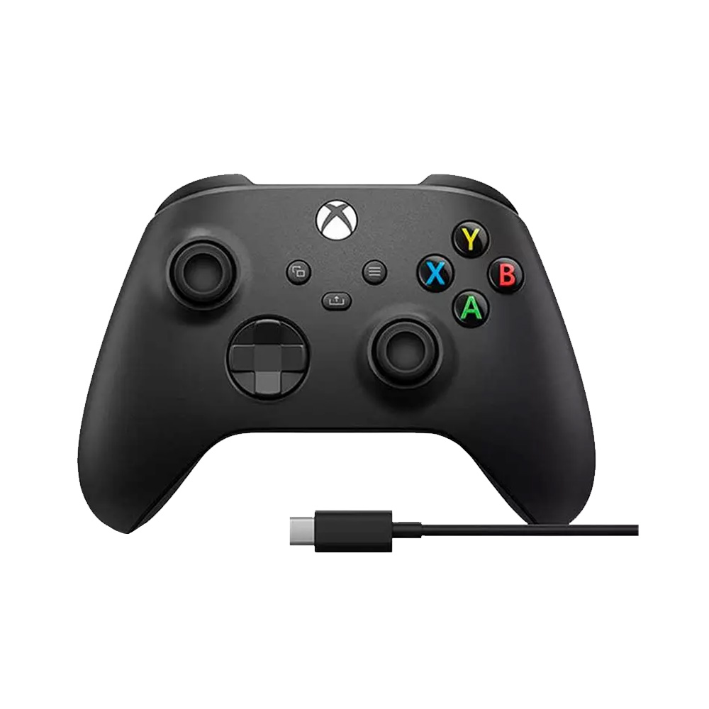Control Inalambrico Xbox + Cable USB-C Para Xbox One Xbox Series X/S Windows 10 Negro