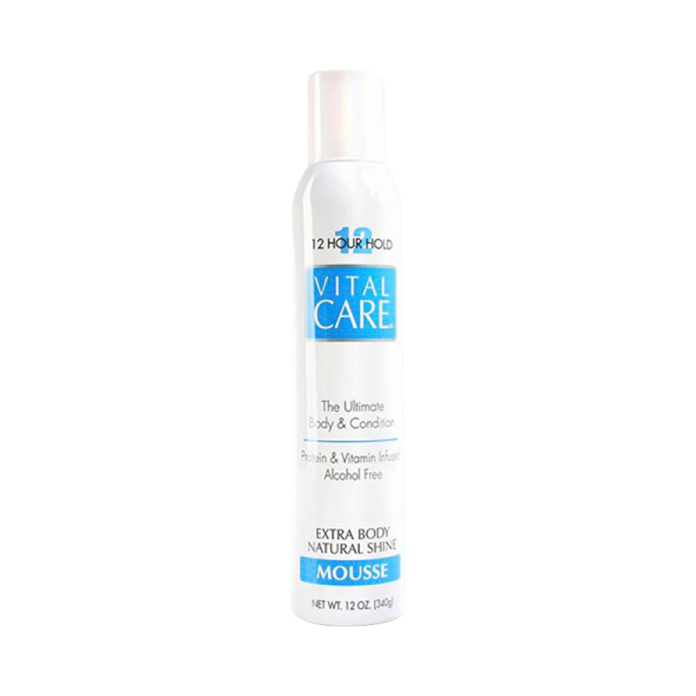 MOUSSE VITAL CARE EXTRA BODY NATURAL SHINE 12 HOUR HOLD 340GR