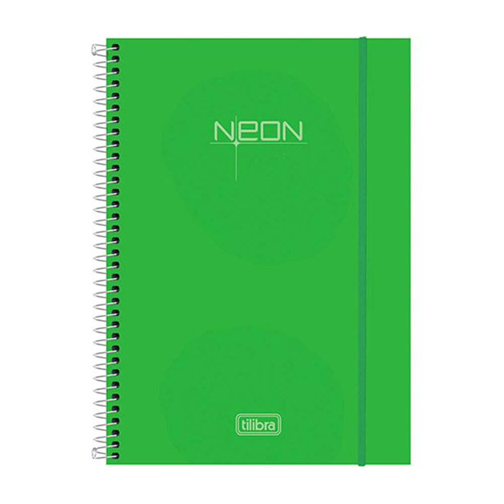 Cuaderno Tilibra Espiral Neon verde c/ 80 hojas - Ref.30249