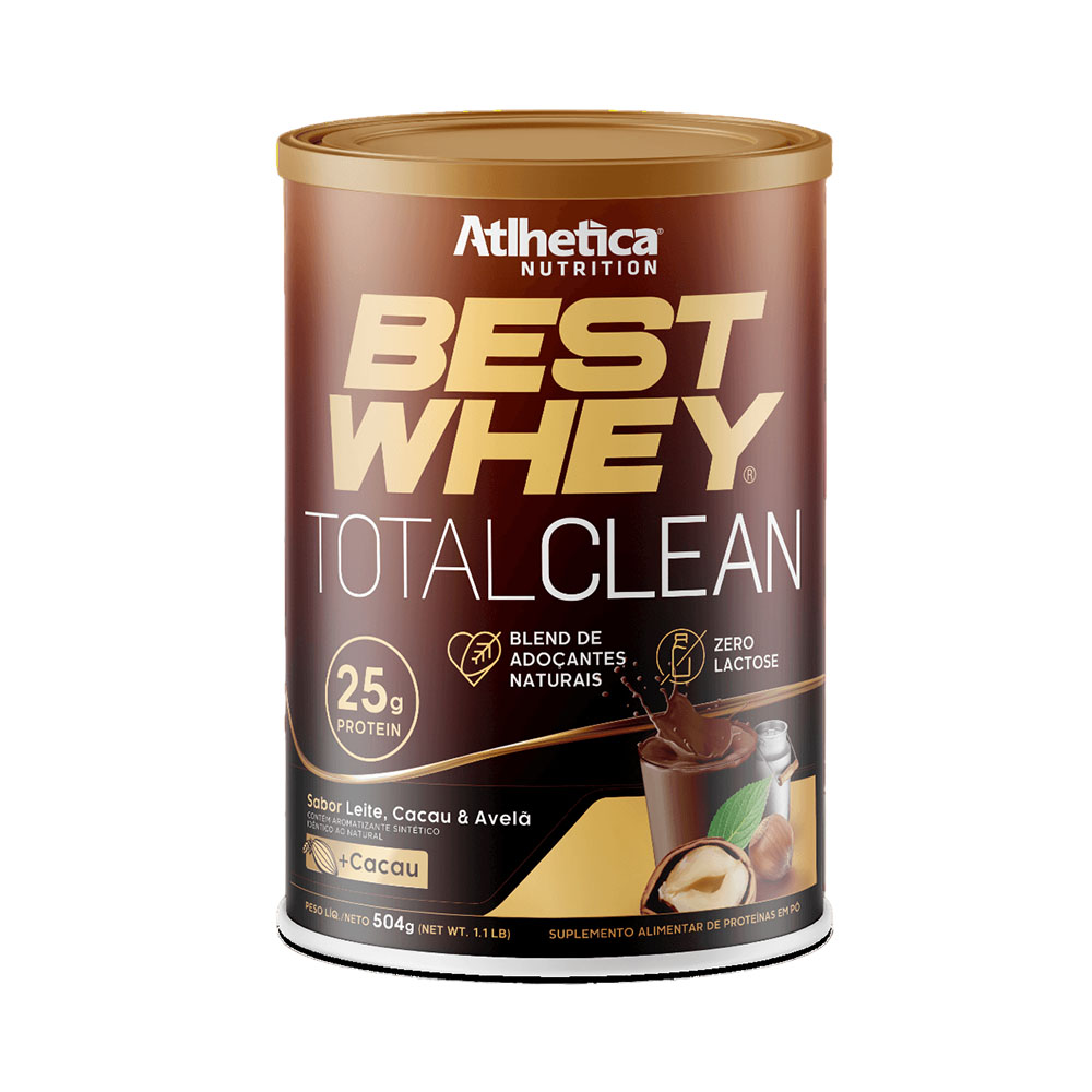 SUPLEMENTO ATLHETICA BEST WHEY TOTAL CLEAN LECHE & CACAO 504GR