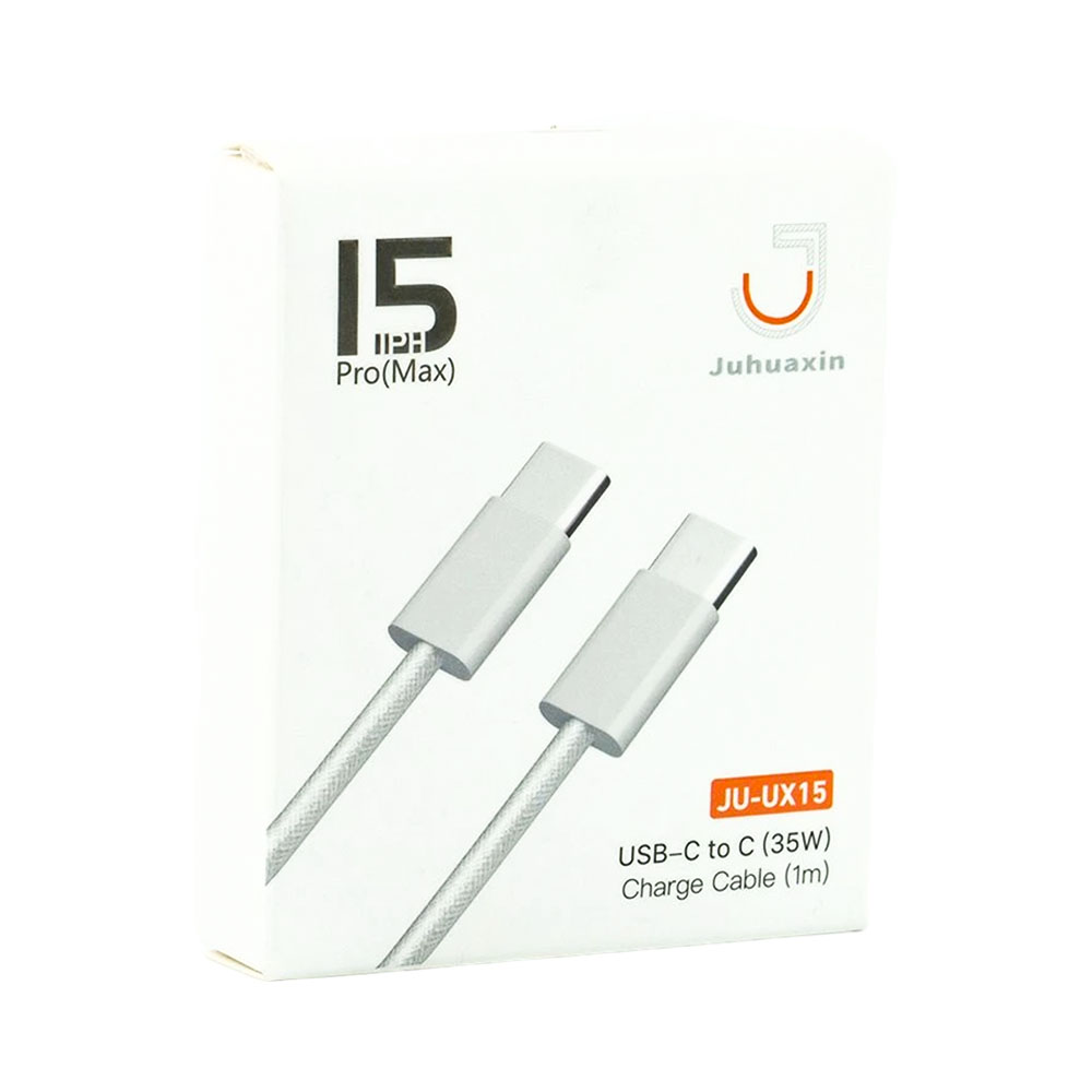 CABLE JUHUAXIN JU-UX15 USB-C A USB-C 1M BLANCO