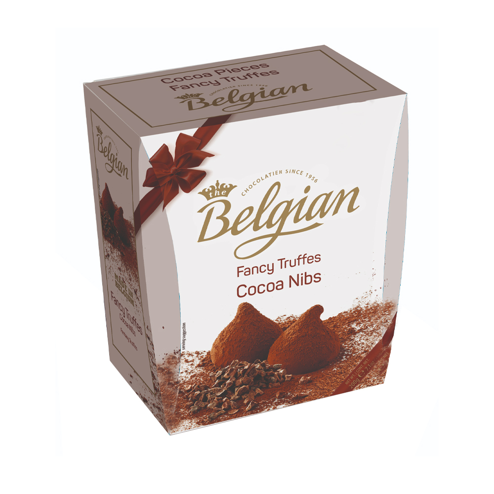 CHOCOLATE THE BELGIAN TRUFFES COCOA NIBS 200GR