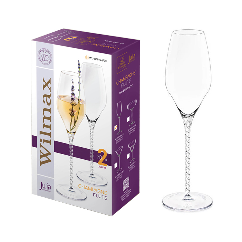 Set de copas Wilmax para champán Julia Vysotskaya 300ml 2 unid. WL888104/2C