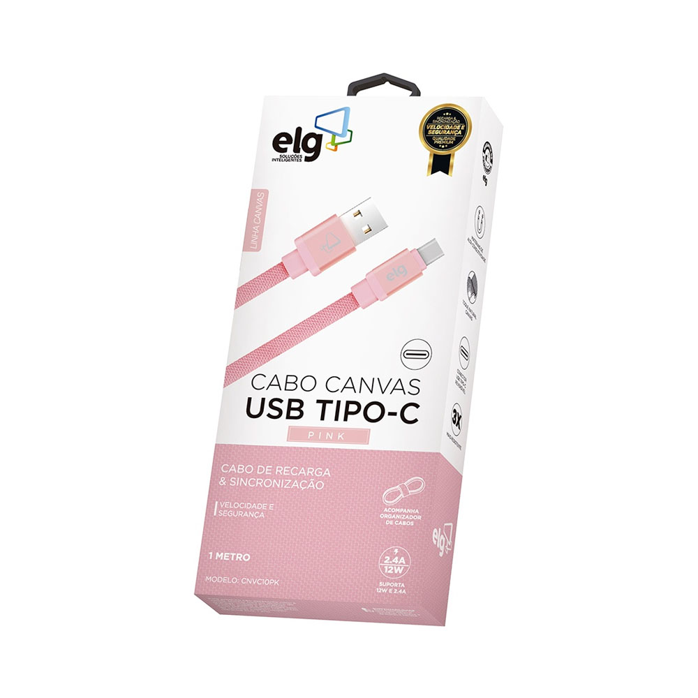 Cable Usb-C Elg Cnvc10 Pink