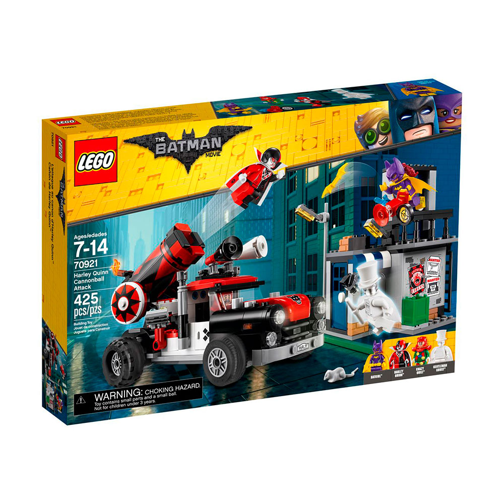 KIT DE CONSTRUCCION LEGO BATMAN MOVIE - CAÑON DE HARLEY QUINN 425 PIEZAS