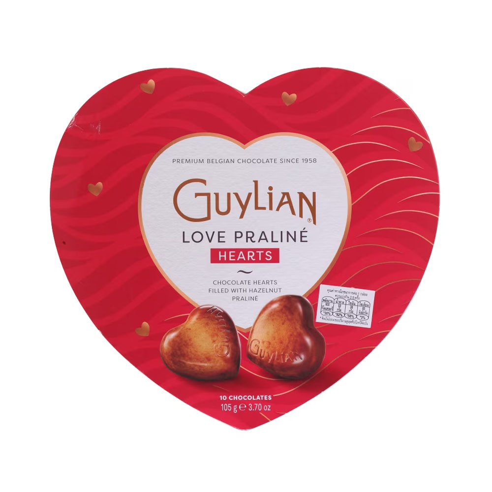 CHOCOLATE GUYLIAN LOVE PRALINÉ HEARTS 105GR