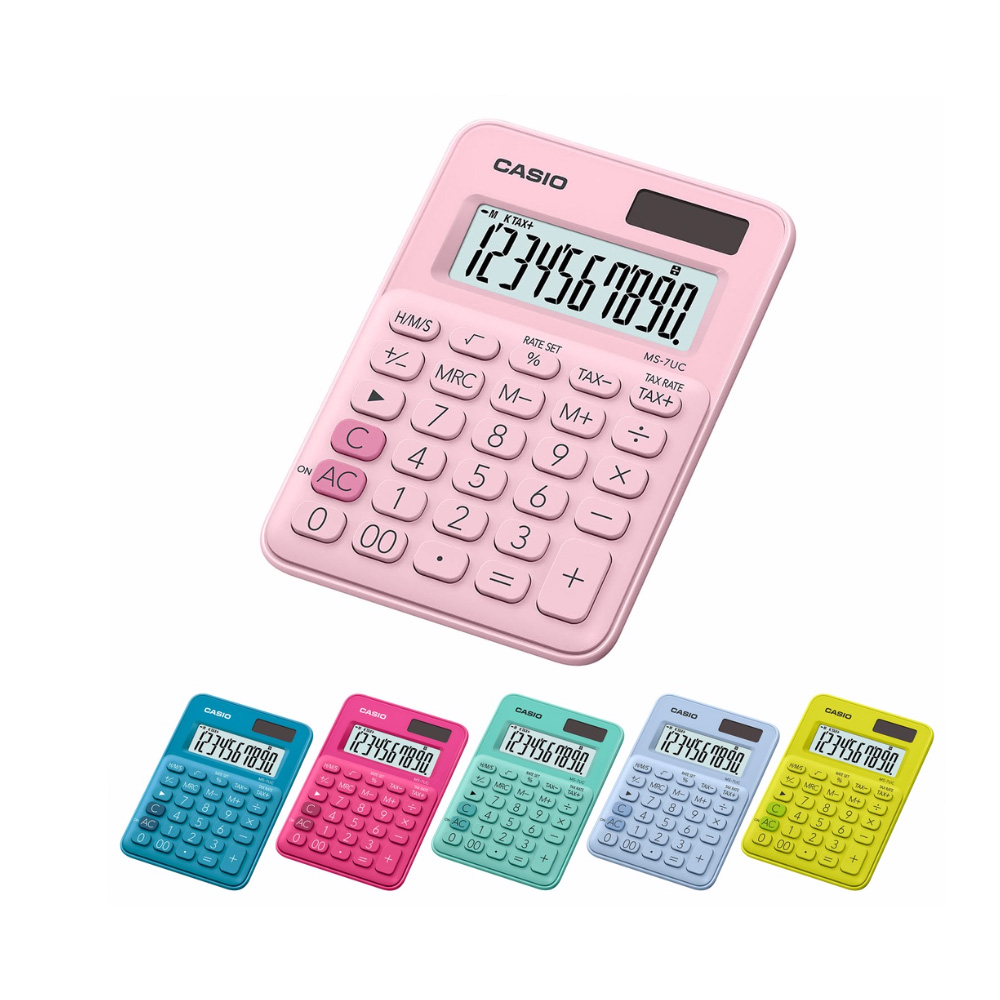 Calculadora Casio Mini Colorful Ms-7uc 10 dígitos