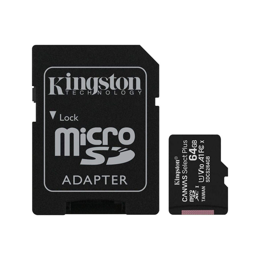 MEMÓRIA MICRO SD KINGSTON CANVAS PLUS 100 MB/S 64GB COM ADAPTADOR