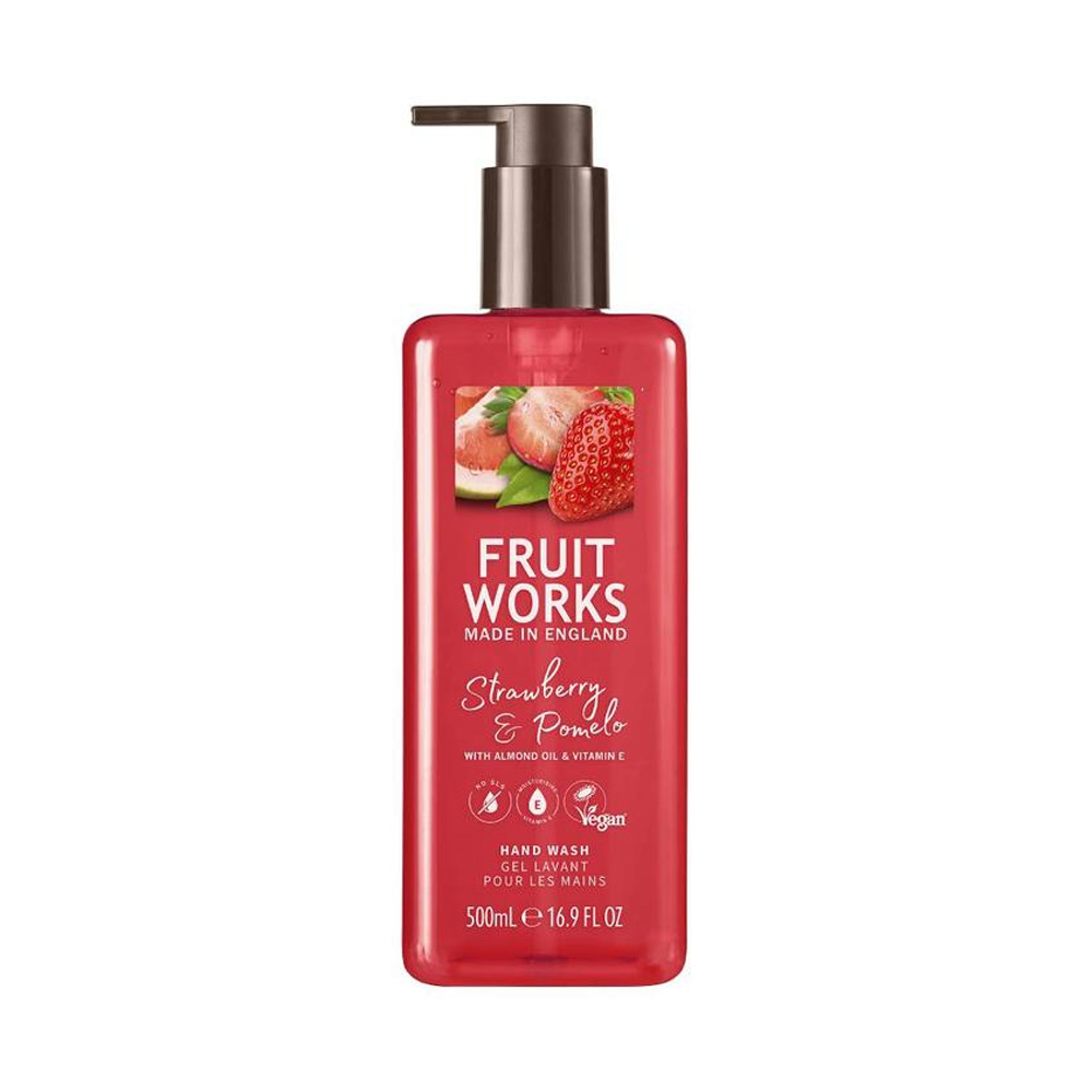 Jabón líquido para manos Grace Cole Fruit Works Fresa & Pomelo 500 ml