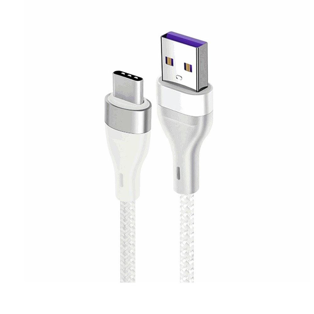 CABLE USB KOLKE KCC-8573 USB-A A USB-C 1M WHITE