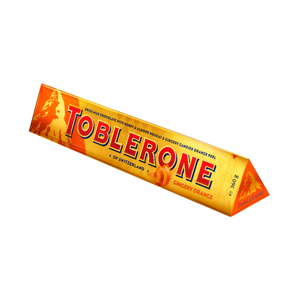 CHOCOLATE TOBLERONE GINGERY ORANGE 360GR