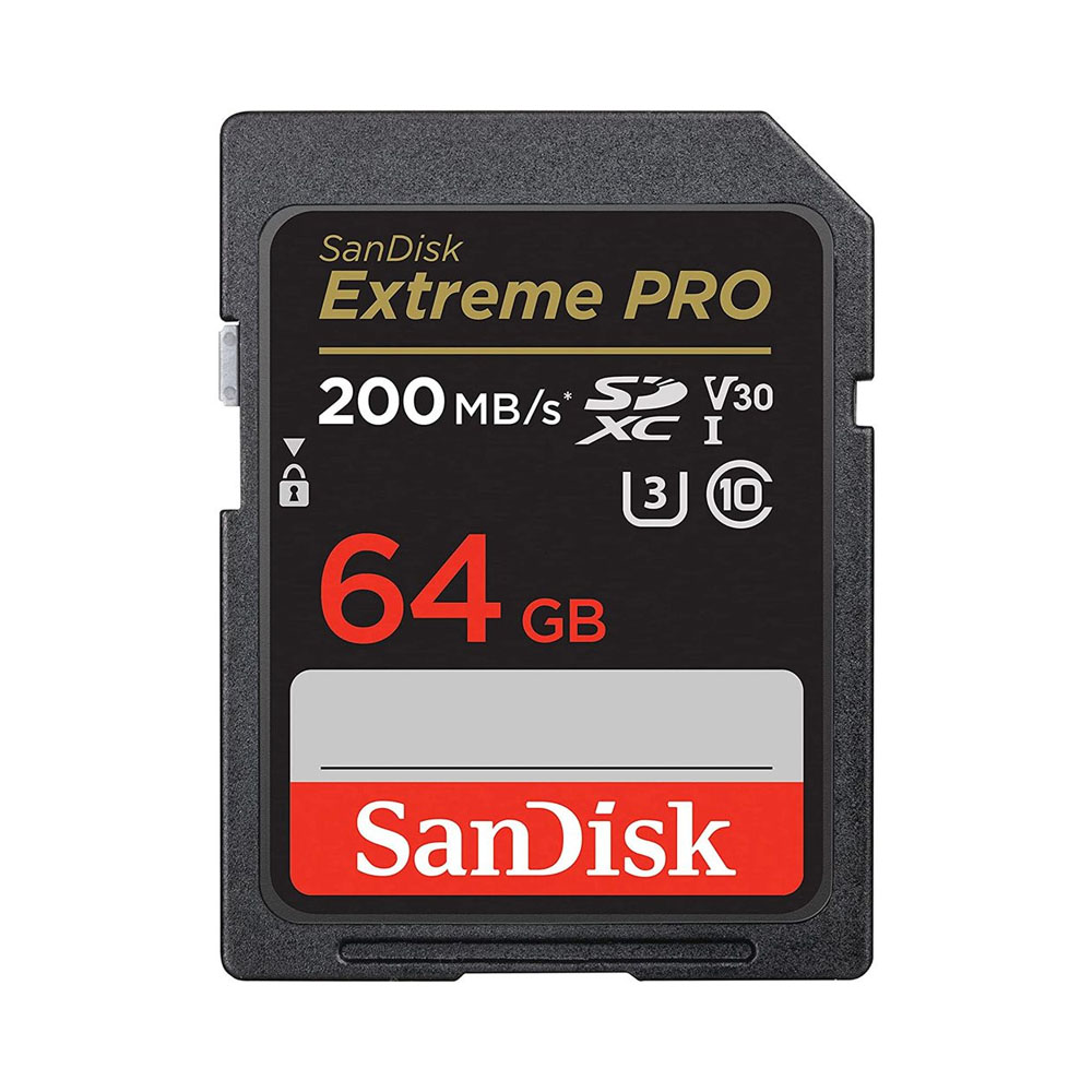 MEMORIA SD SANDISK EXTREME PRO 200-90 MB/S C10 U3 V30 64GB