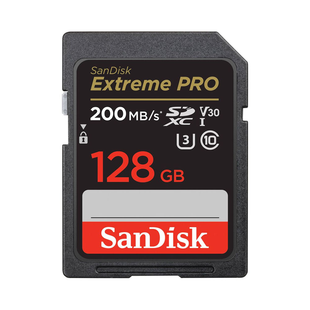 MEMORIA SD SANDISK EXTREME PRO 200-90 MB/S C10 U3 V30 128GB