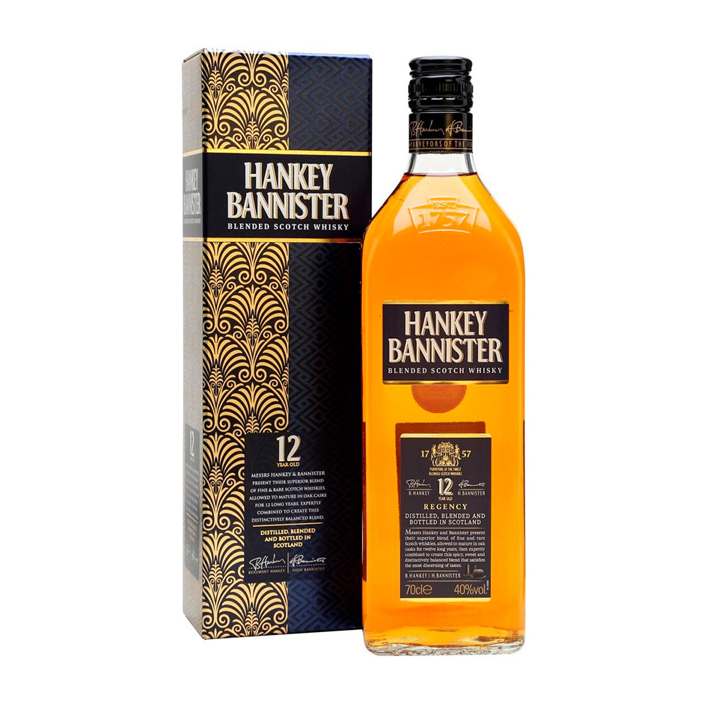 Whisky Hankey Bannister 1L 12años con Estuche