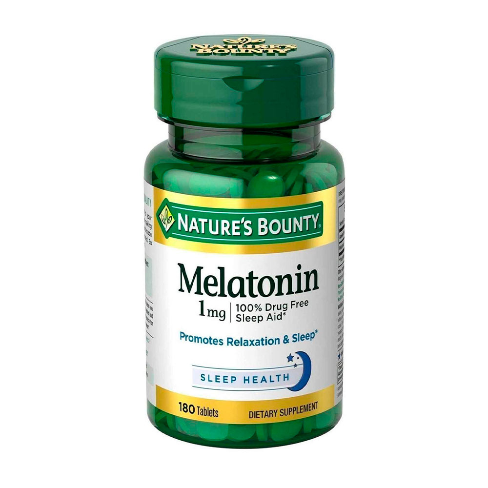 Melatonina Nature's Bounty 1mg 180 Capsulas
