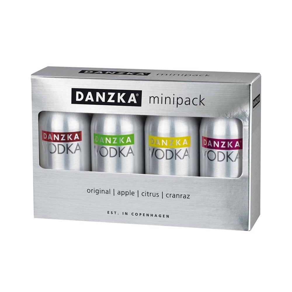 Vodka Danzka Mini Pack 4 unidades de 50ml