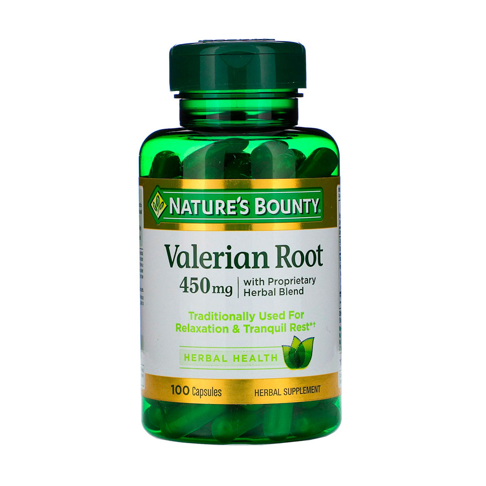 Valerian Root Nature's Bounty 450mg 100 Capsulas