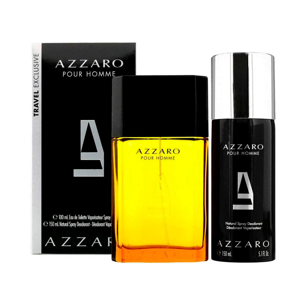 Perfume Azzaro Pour Homme kit Eau de Toilette 100m l+ Desodorante Spray 150 ml