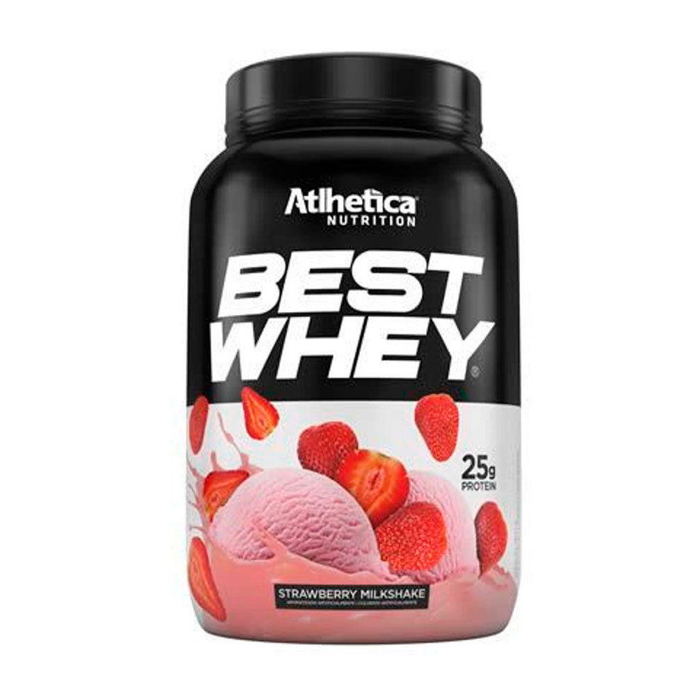 Proteína Best Whey Atlhetica Nutrition Strawberry Milkshake 2lb 900g