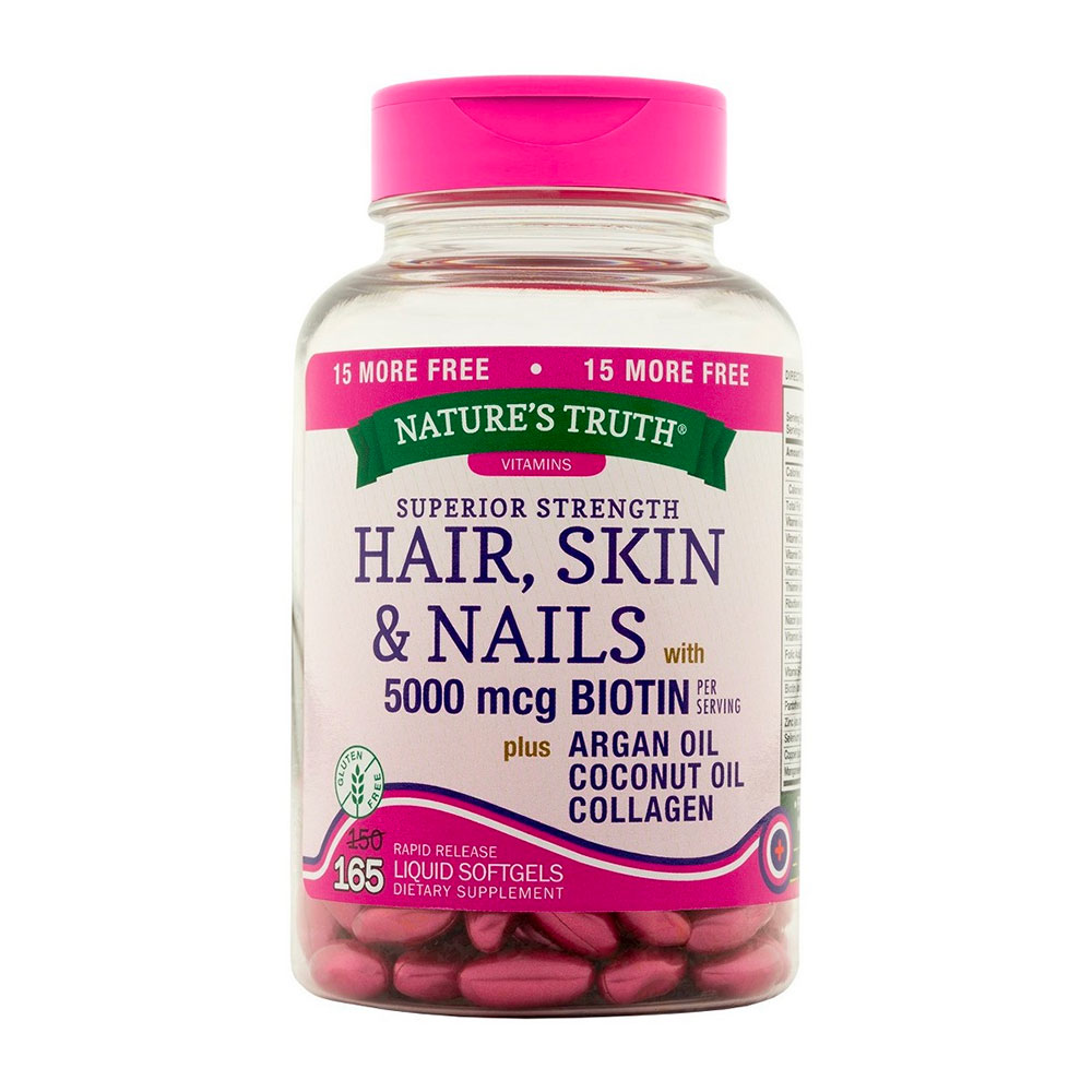 Vitamina Natures Truth Hair,Skin & Nails + Biotin 5000mcg 165 Softgels