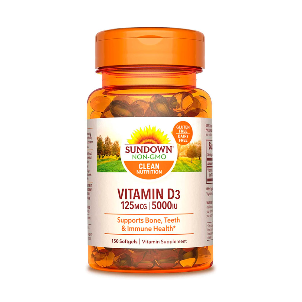 Vitamina D Sundown Natural's 125mcg 5000IU 150 Softgels