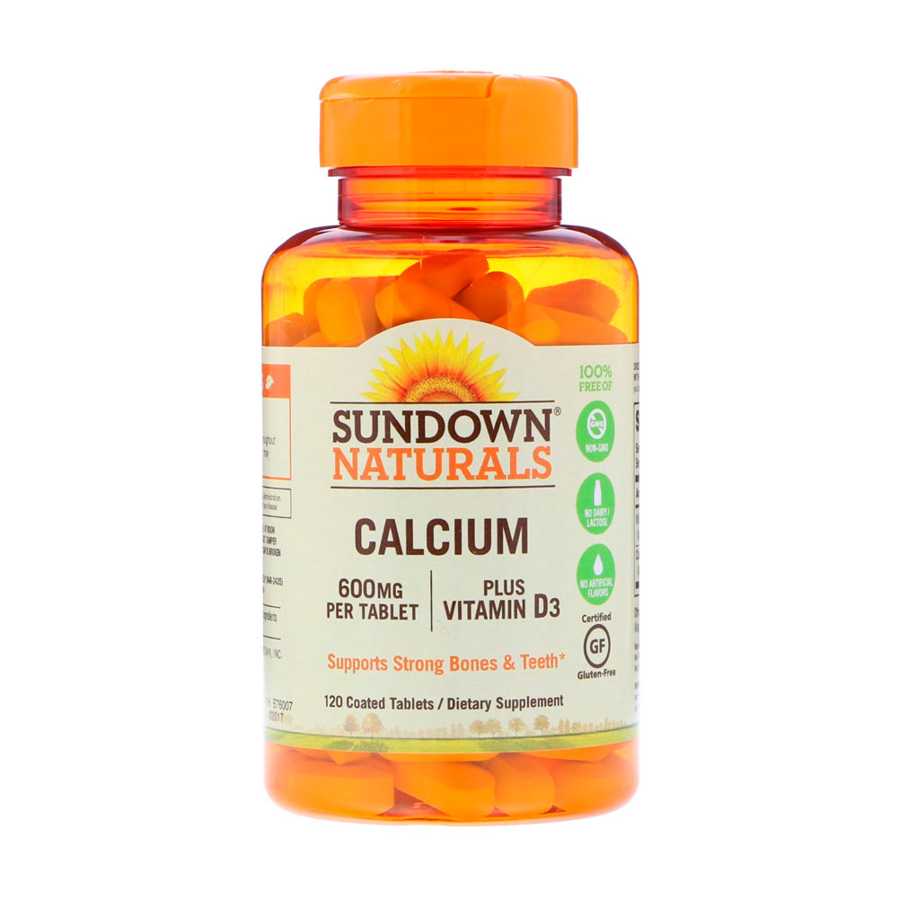Calcium Sundown Naturals 600mg+Vit D3 120 tabs