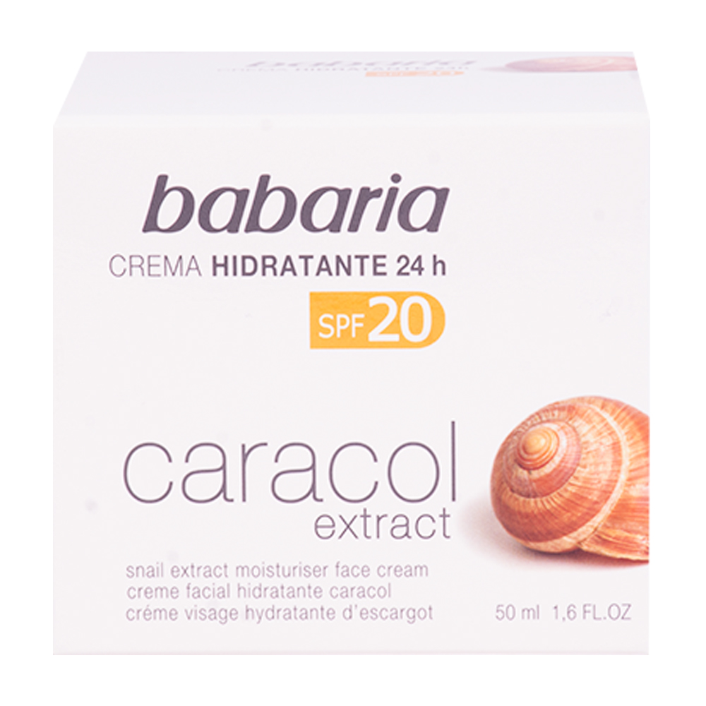 Crema Facial Babaria Hidratante Extracto de Caracol 50ml