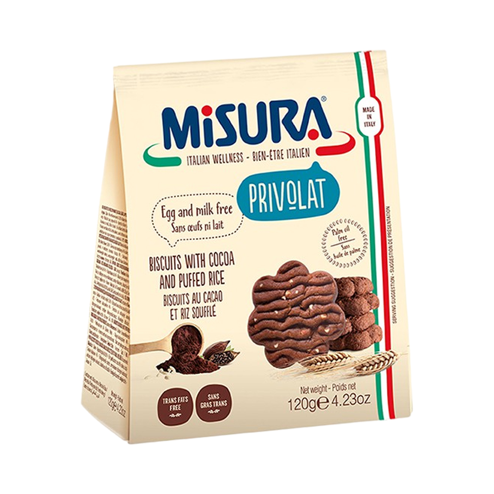 BISCOITOS MISURA COCOA AND PUFFED RICE 120GR