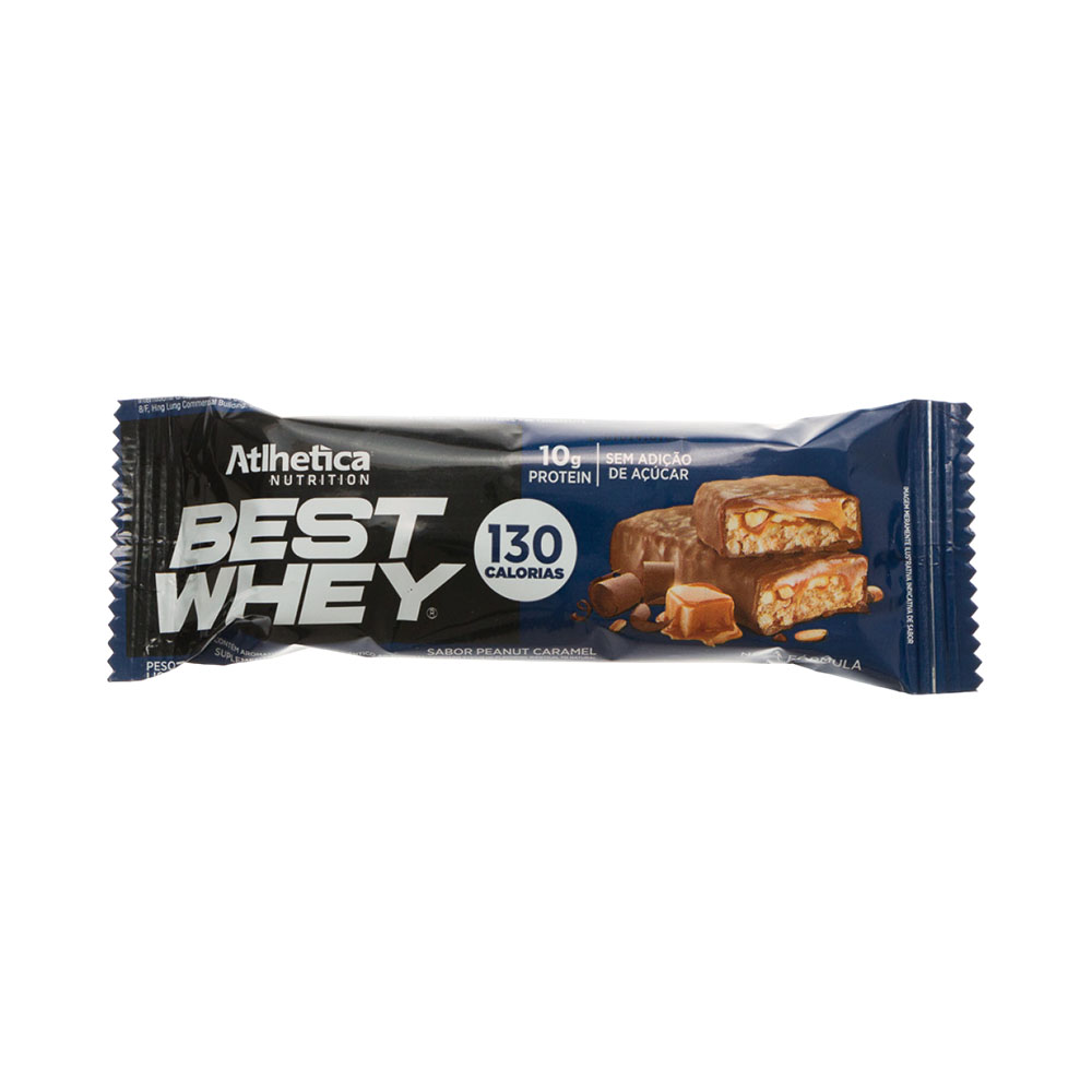 Barra de Proteína Atlhetica Nutrition Best Whey - Peanut Caramel s/ Azúcar 33g