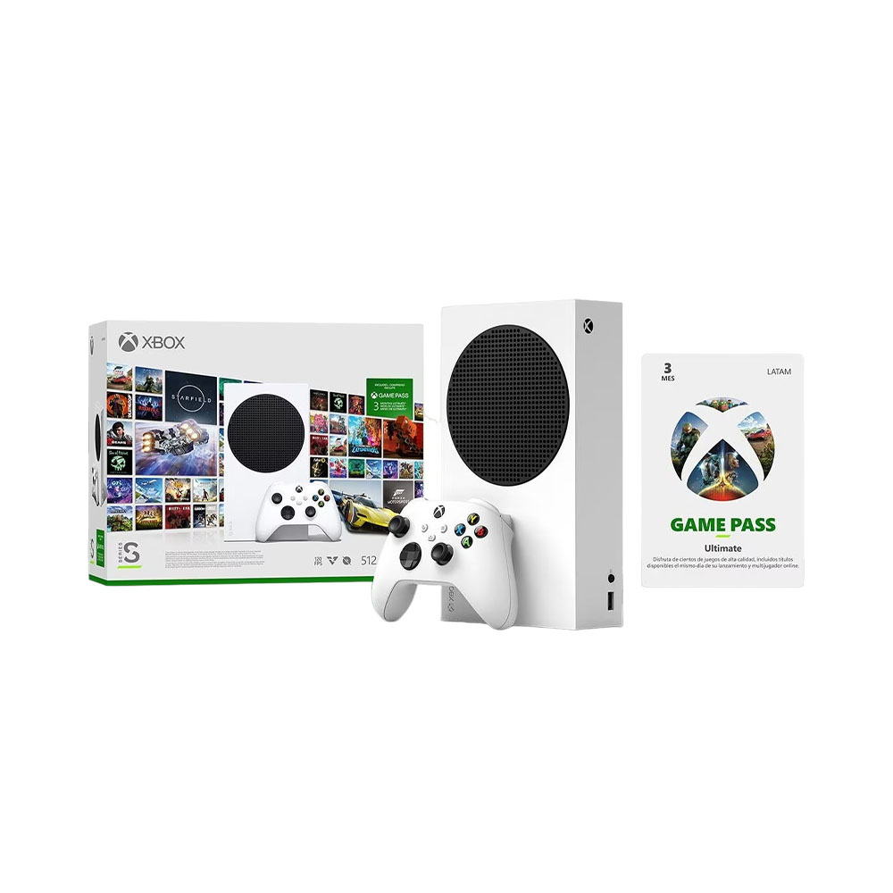 CONSOLA MICROSOFT XBOX SERIES S 512GB + GAME PASS ULTIMATE 3 MESES