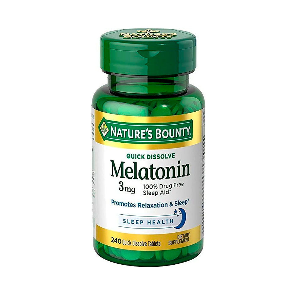 Vitamina Melatonin Nature's Bounty sublingual 3mg 240 Tabs