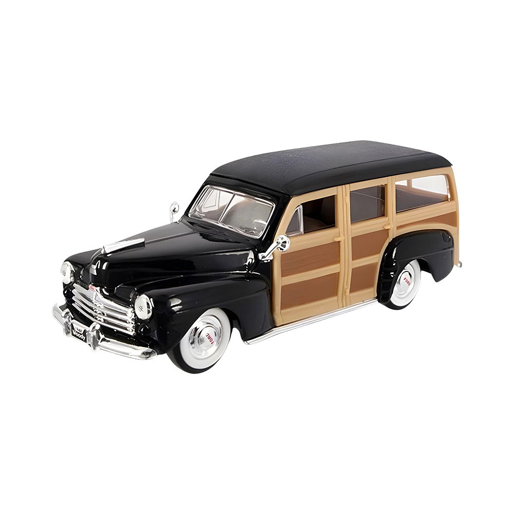 AUTO DE COLECCIÓN LUCKY DIE CAST ROAD SIGNATURE COLLECTION 94251 FORD WOODY 1948 NEGRO