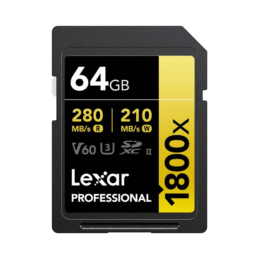 MEMORIA SD LEXAR PROFESSIONAL 64GB 280-210MB GOLD SERIES