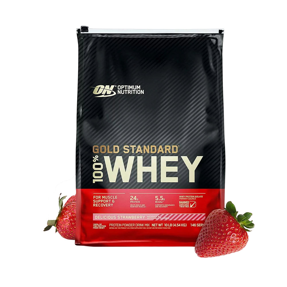 PROTEÍNA OPTIMUM NUTRITION GOLD STANDARD DELICIOUS STRAWBERRY 4.53KG