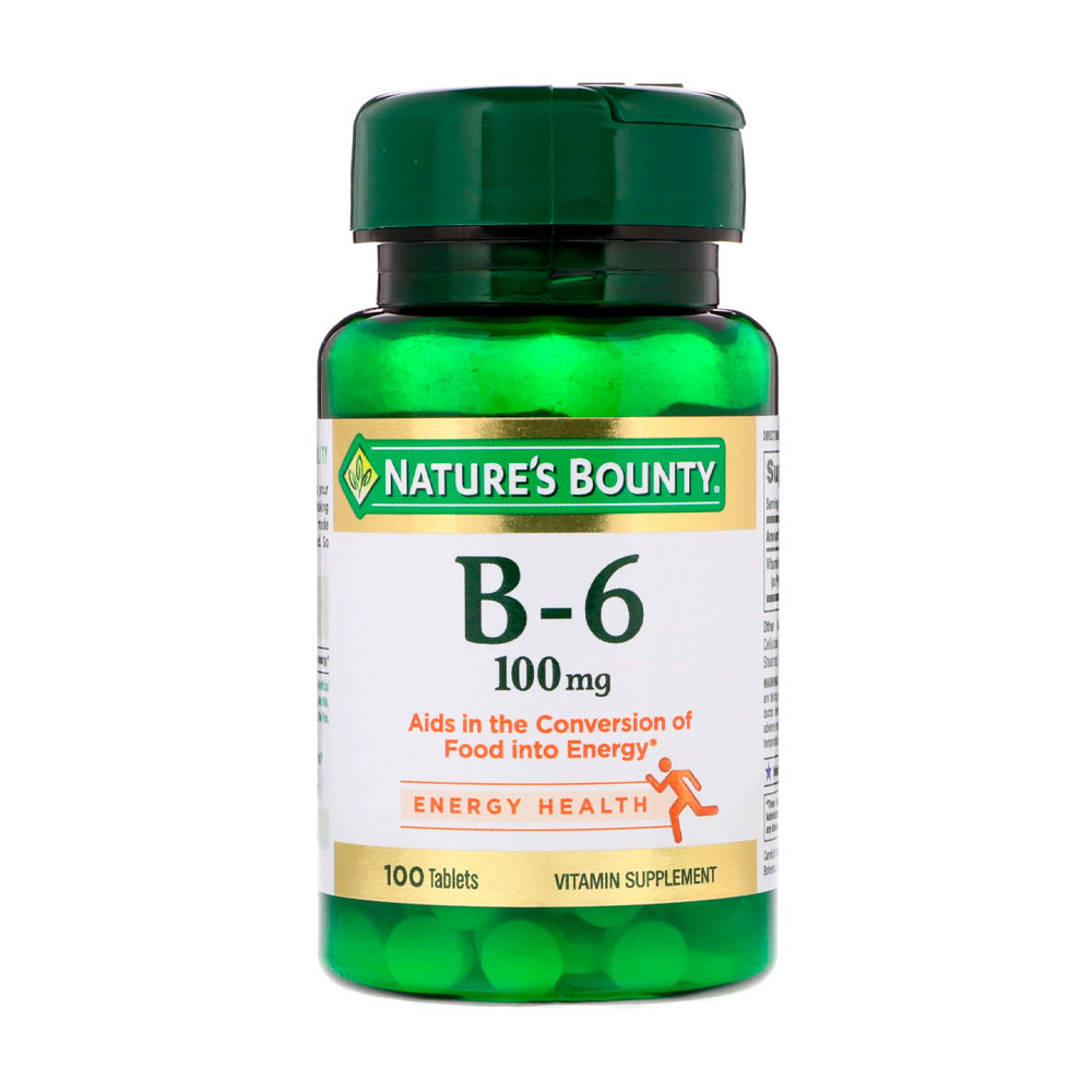 Vitamina B-6 Nature's Bounty 100mg 100 Capsulas