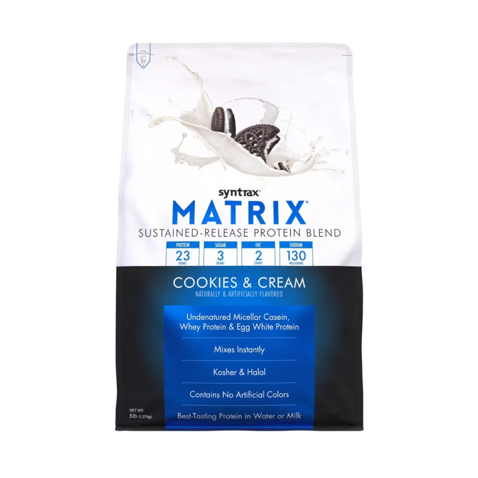 Proteina Syntrax Whey Blend Protein Matrix 5.0 Cookies & Cream 2,27kg 5lb