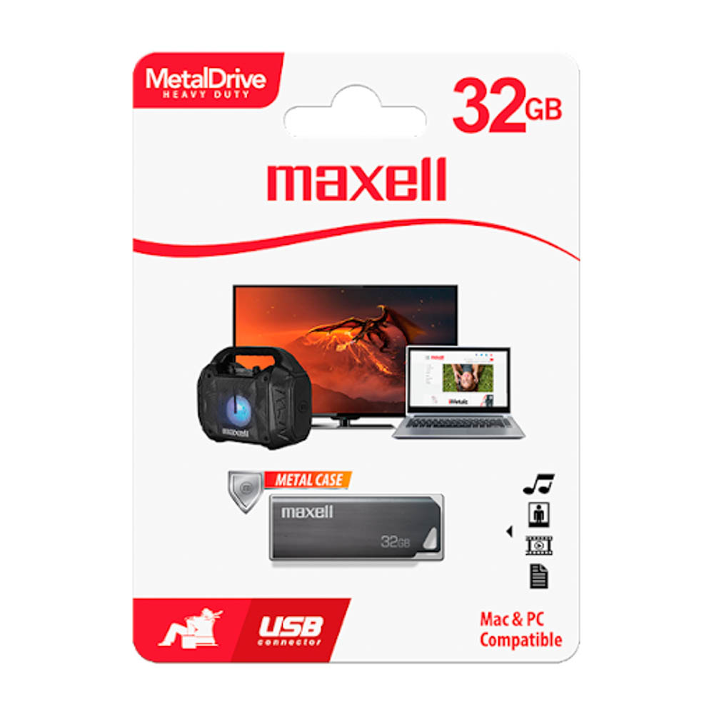 Pendrive Maxell Metalizado 32GB