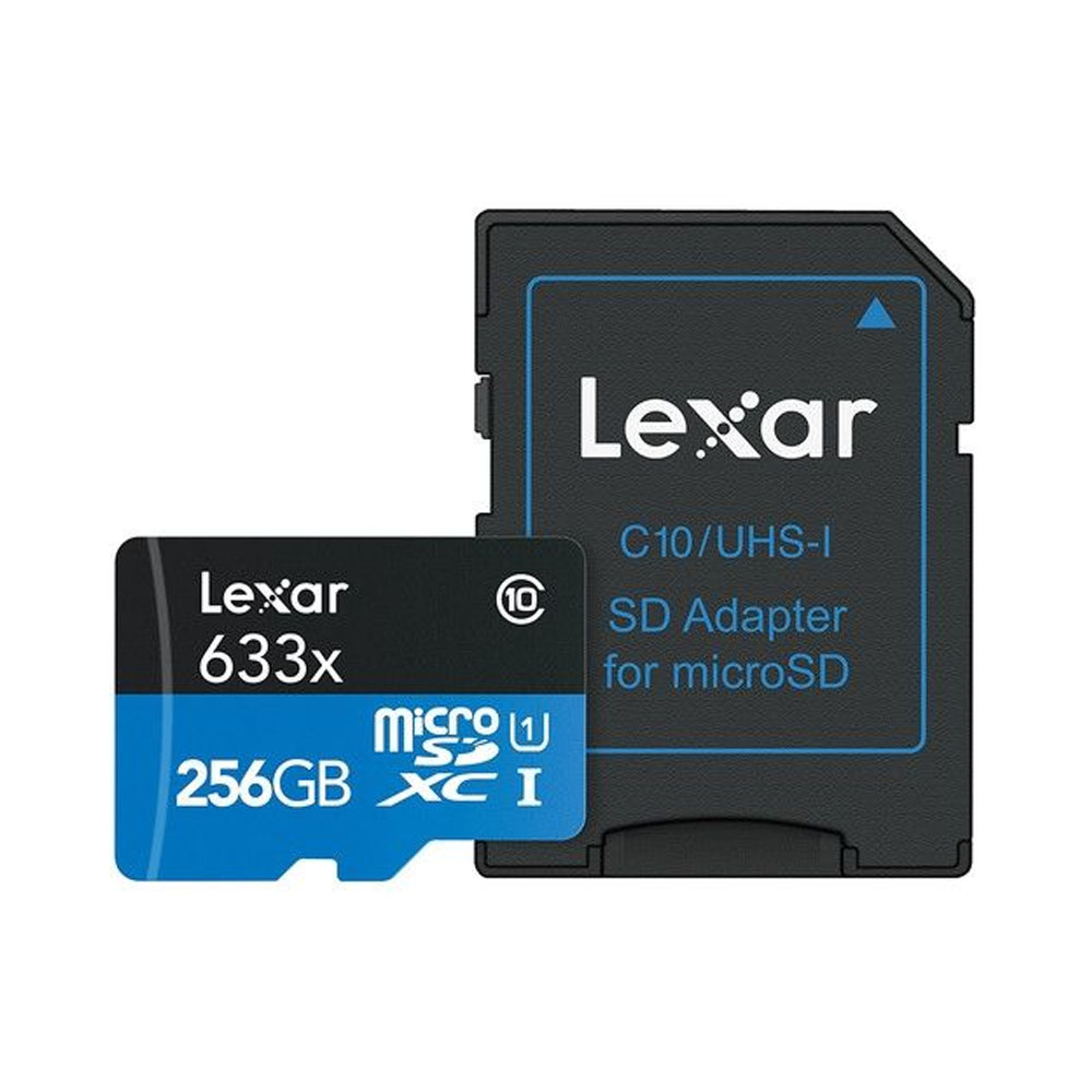 MEMÓRIA MICRO SD DE 256GB DA LEXAR 100-45MB/S 